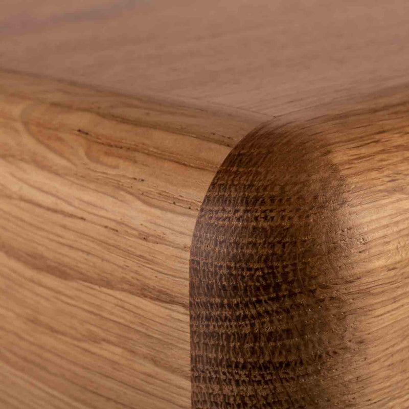Heart Cremation Urn for Ashes in Oak Corner