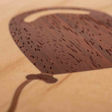 Heart Cremation Urn for Ashes in Oak Heart Close Up