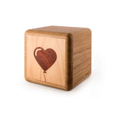 Heart Cremation Urn for Ashes in Oak