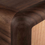 Heart Cremation Urn for Ashes in Walnut Top Left Corner