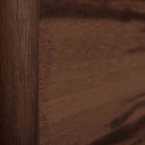 Heart Cremation Urn for Ashes in Walnut Zoomed In