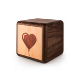 Heart Cremation Urn for Ashes in Walnut
