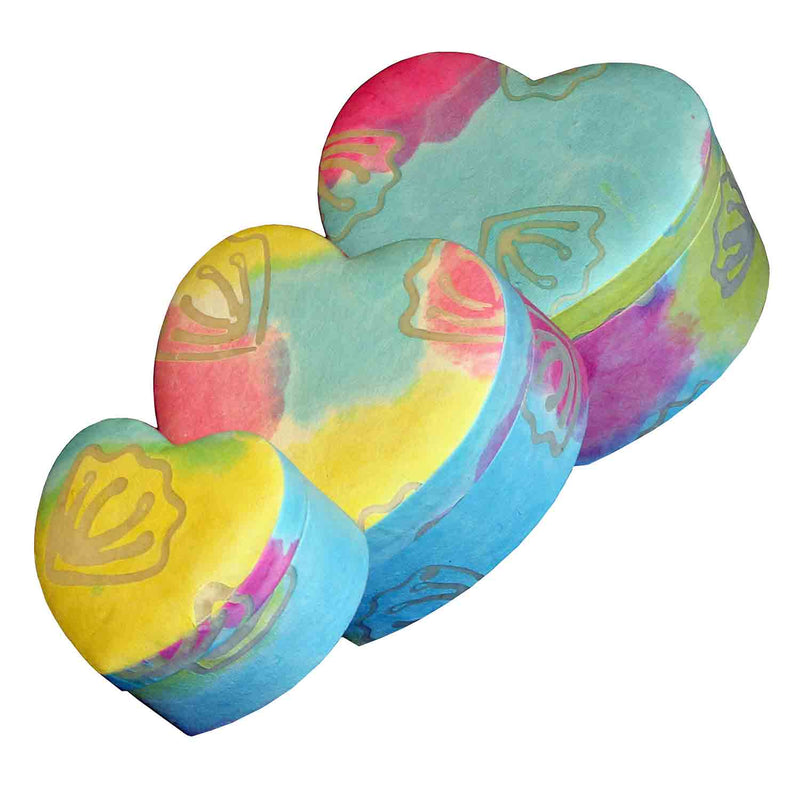 Heart Shaped Biodegradable Urn for Ashes in Pastel Large Collection