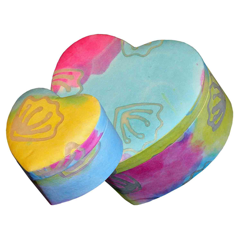Heart Shaped Biodegradable Urn for Ashes in Pastel Medium Comparison