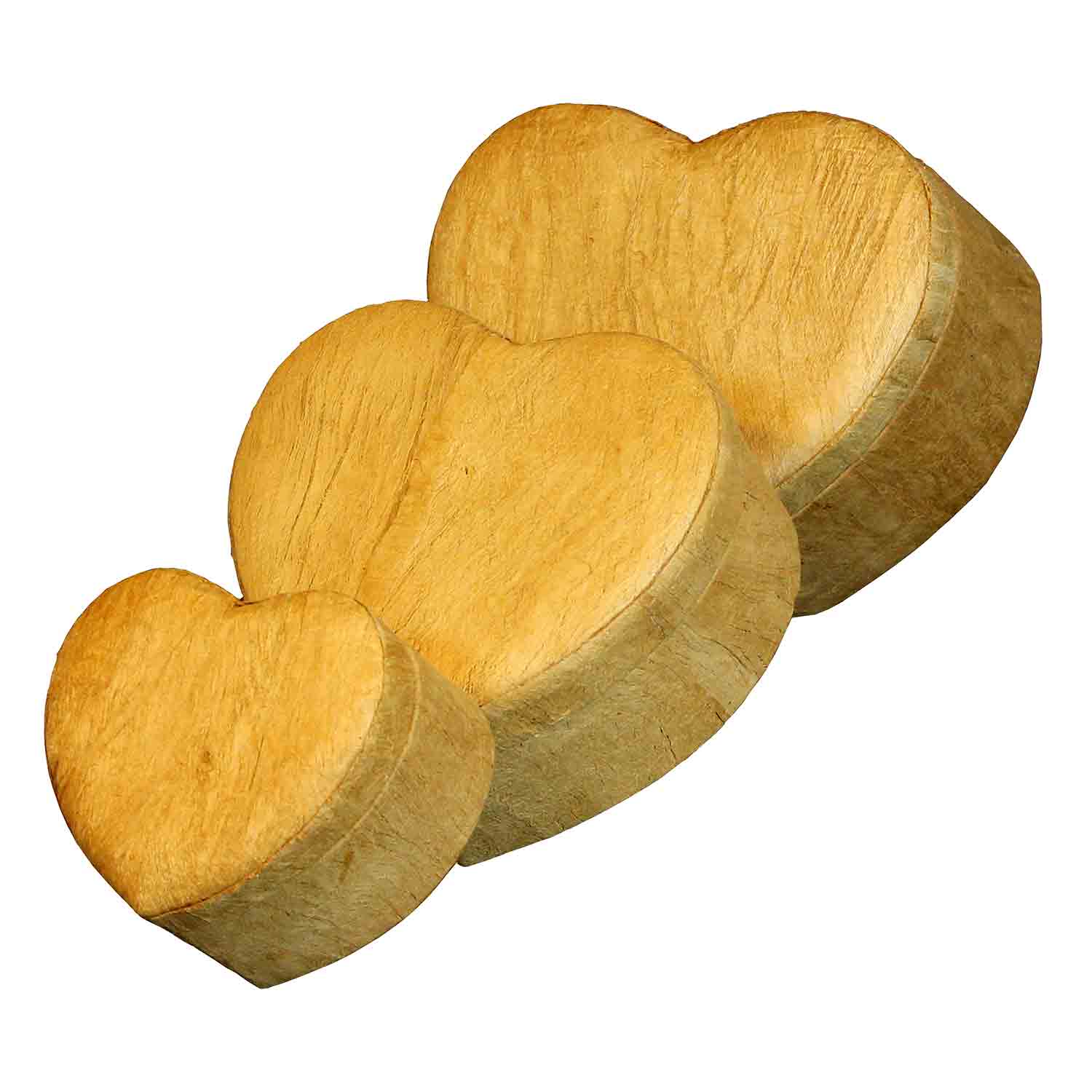 Heart Shaped Biodegradable Urn for Ashes in Wood Grain Large Collection