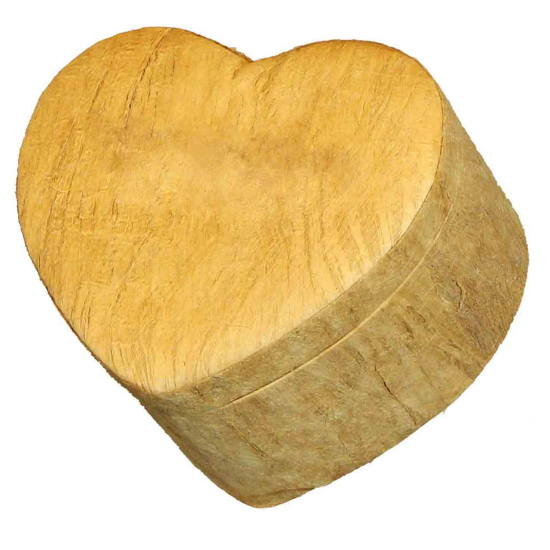 Heart Shaped Biodegradable Urn for Ashes in Wood Grain Large