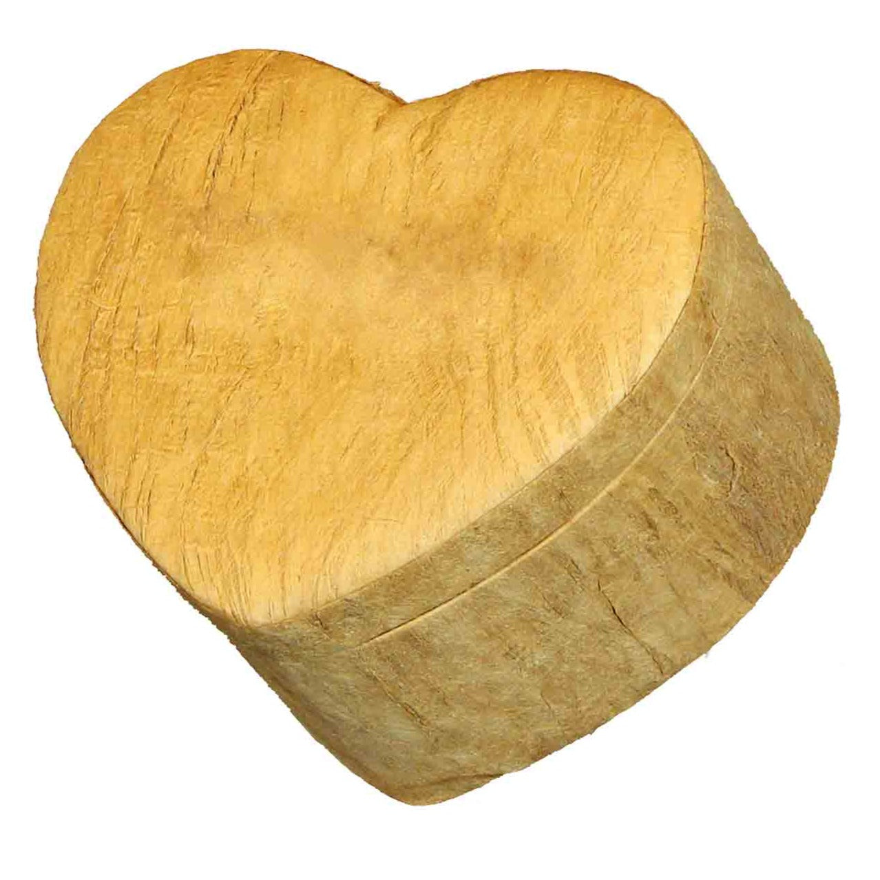 Heart Shaped Biodegradable Urn for Ashes in Wood Grain Medium