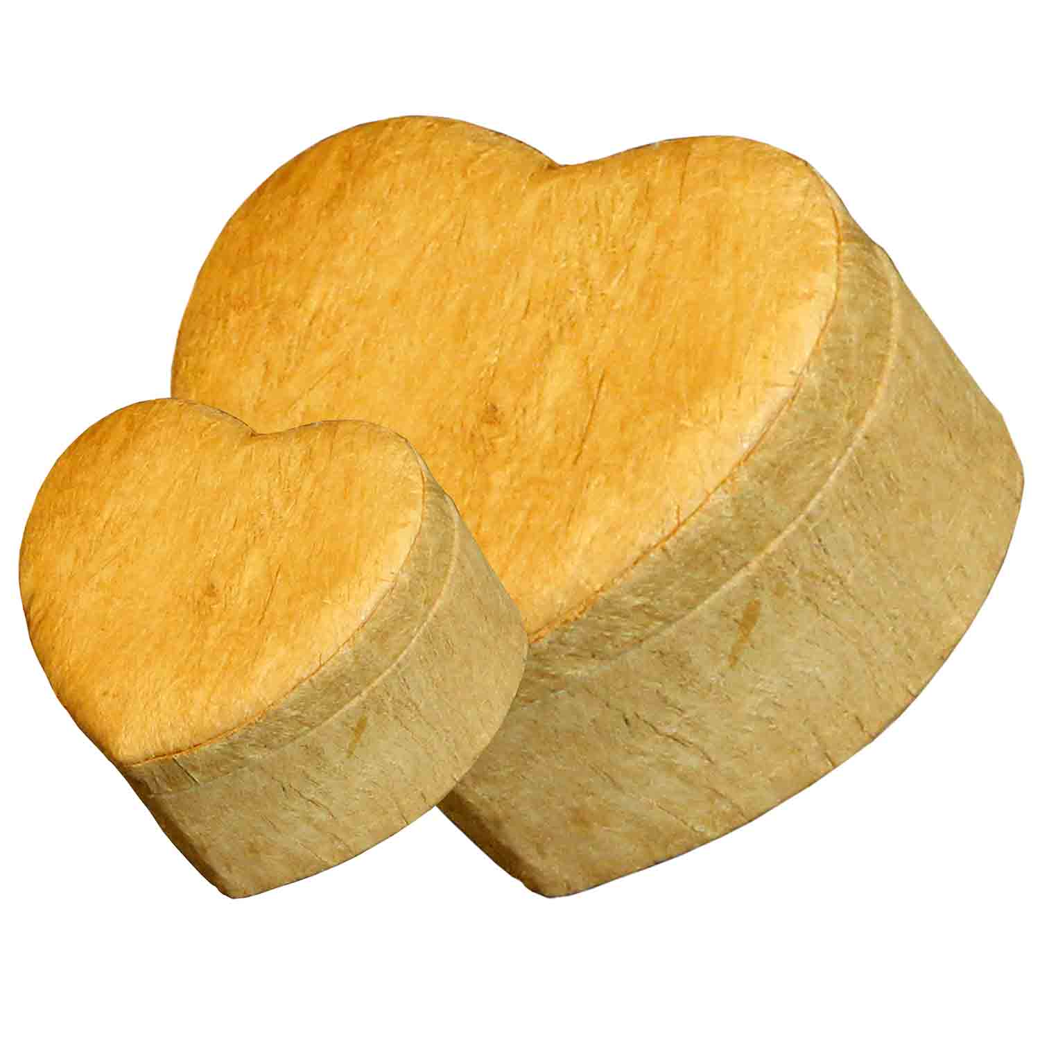 Heart Shaped Biodegradable Urn for Ashes in Wood Grain Small Comparison