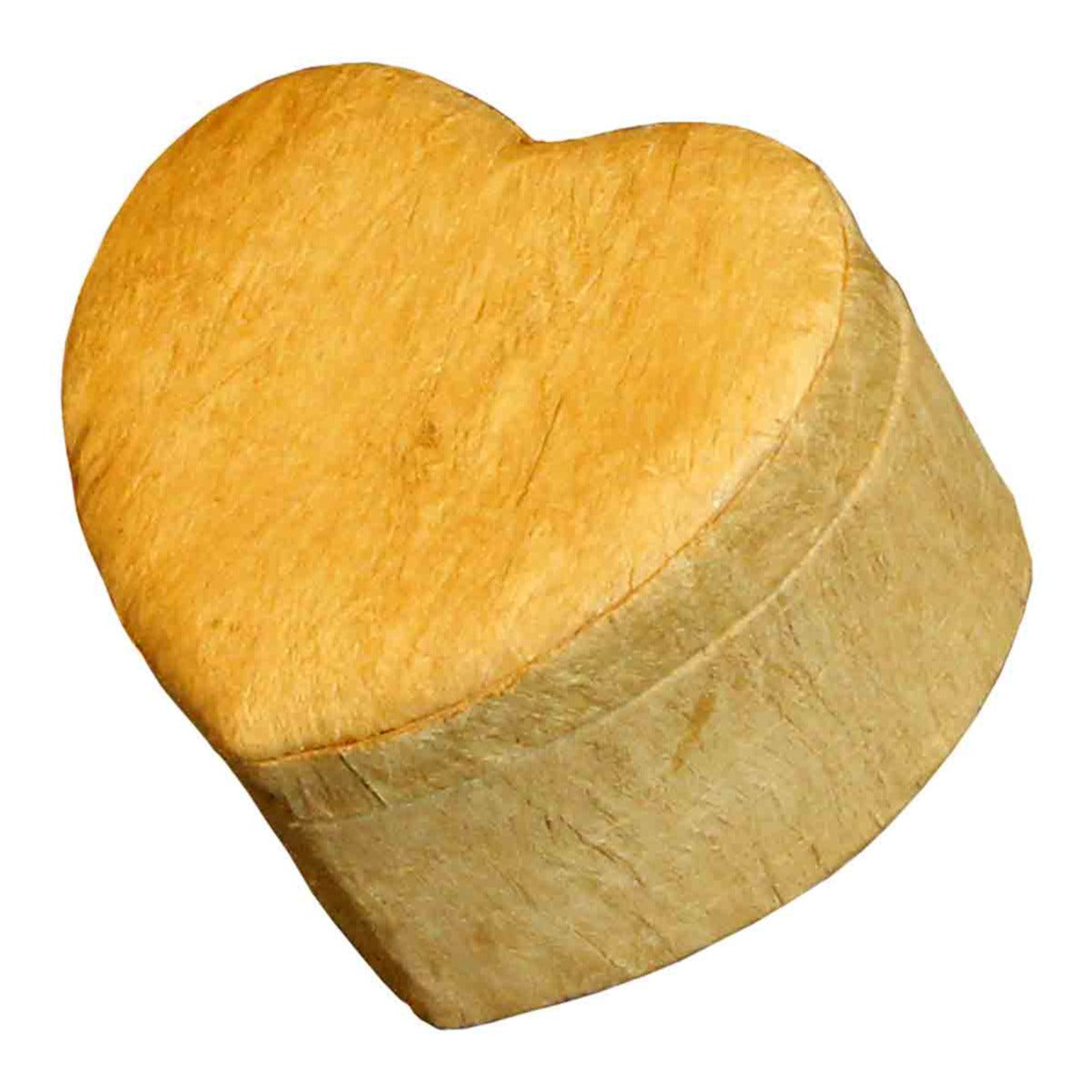 Heart Shaped Biodegradable Urn for Ashes in Wood Grain Small
