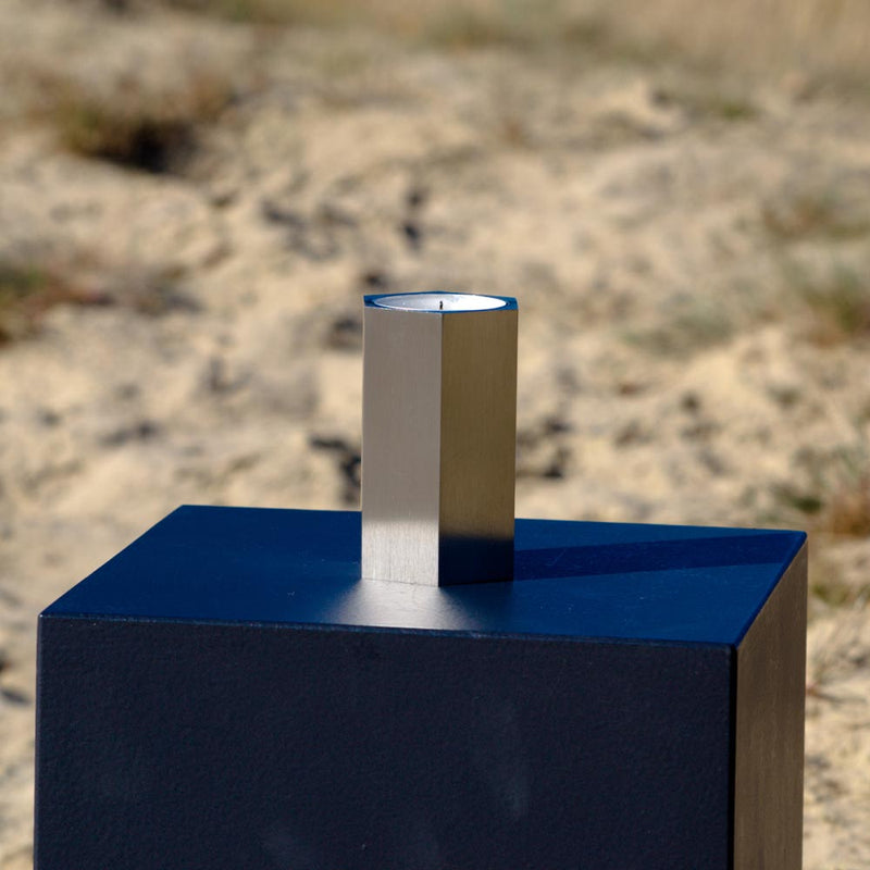 Hexagon Candle Ashes Miniature Keepsake Urn in Stainless Steel Outside
