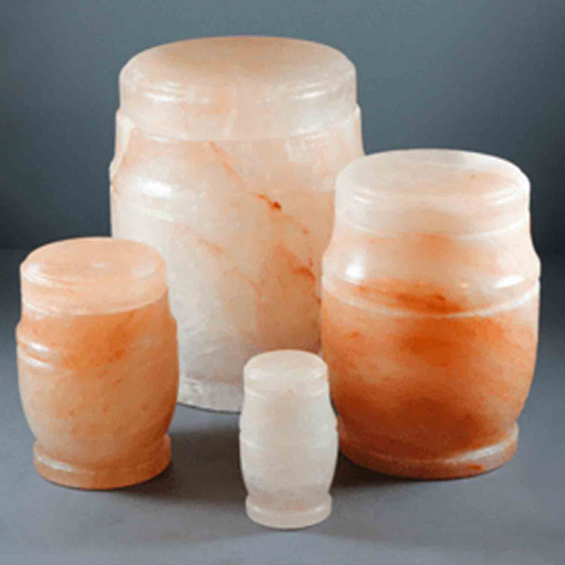 Himalayan Rock Salt Biodegradable Water Urn for Ashes Keepsake Small Medium and Large