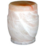 Himalayan Rock Salt Biodegradable Water Urn for Ashes Large at an Angle