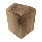 Home Cremation Urn for Ashes Walnut Wood Rear View