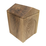 Home Cremation Urn for Ashes Walnut Wood Side View