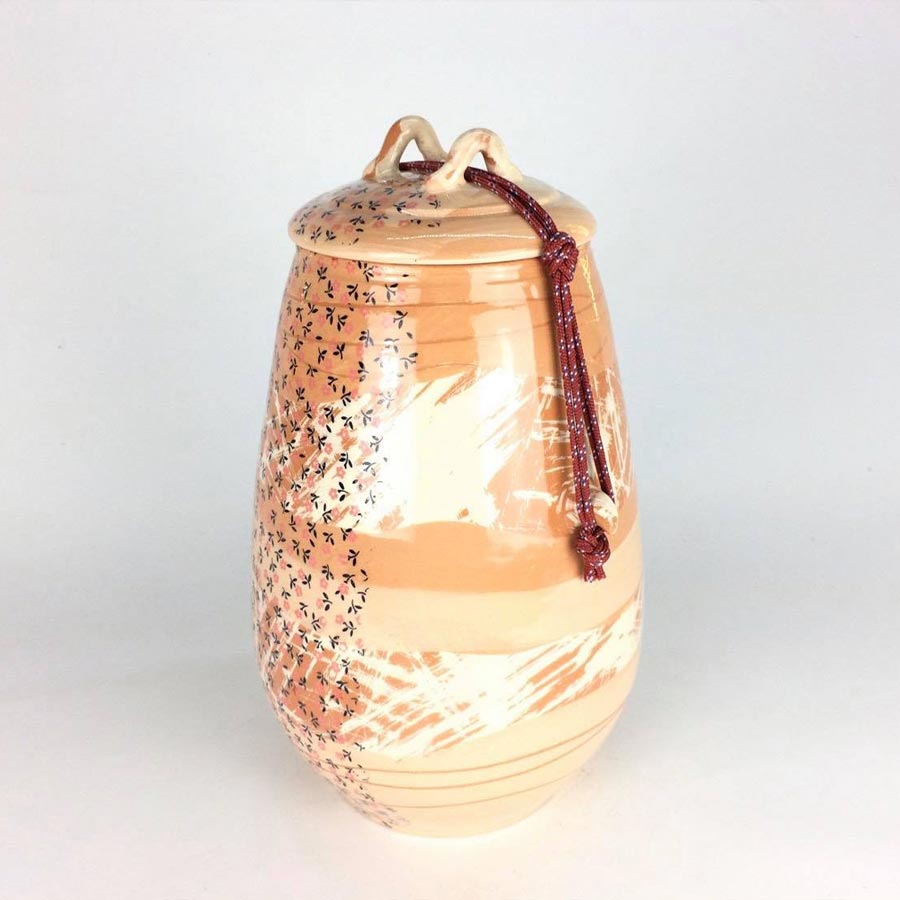 Honey Cremation Urn for Ashes Left View