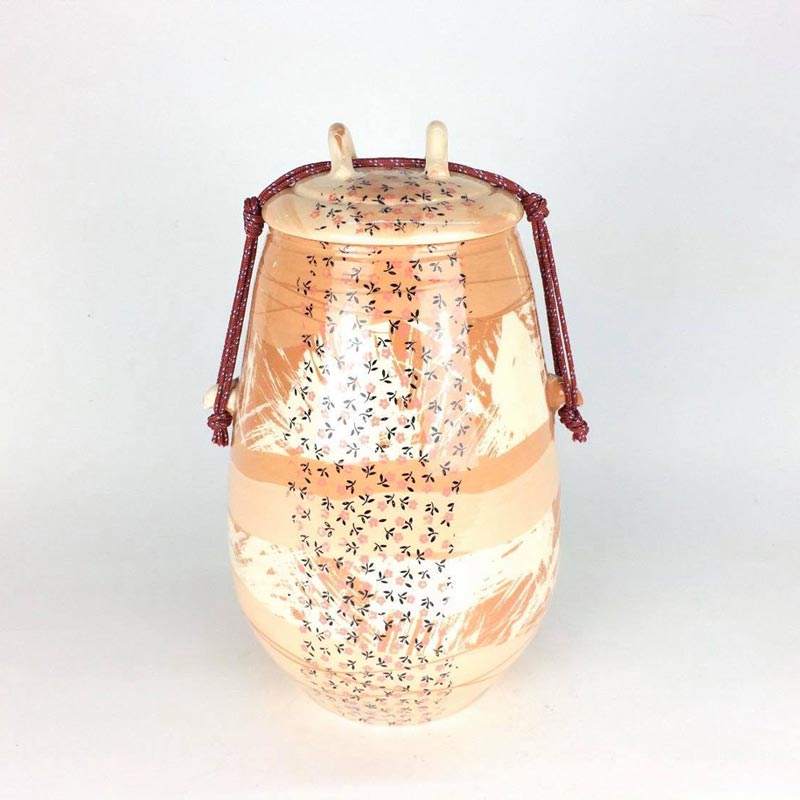 Honey Cremation Urn for Ashes Rear View