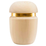 Hope Cremation Urn for Ashes in Spruce Wood with Gold Band