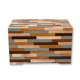 Horizontal Eco-friendly Wooden Cremation Urn for Ashes Front View
