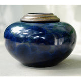 Indigo Cremation Urn for Pets Ashes Left View