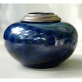 Indigo Cremation Urn for Pets Ashes Rear View