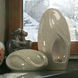 Infinity Ashes Keepsake Urn in Crackle Glaze by Window