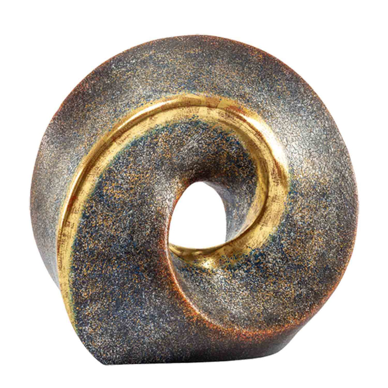 Infinity Cremation Urn for Ashes in Lime Wood with Real Gold Leaf