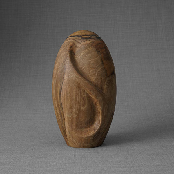Infinity Wooden Adult Urn for Ashes Walnut Wood Front View