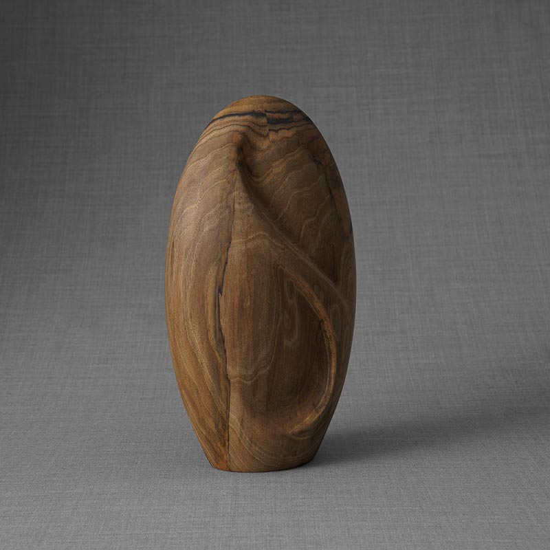 Infinity Wooden Adult Urn for Ashes Walnut Wood Left View
