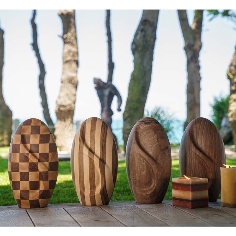 Infinity Wooden Adult Urns for Ashes Collection in Garden
