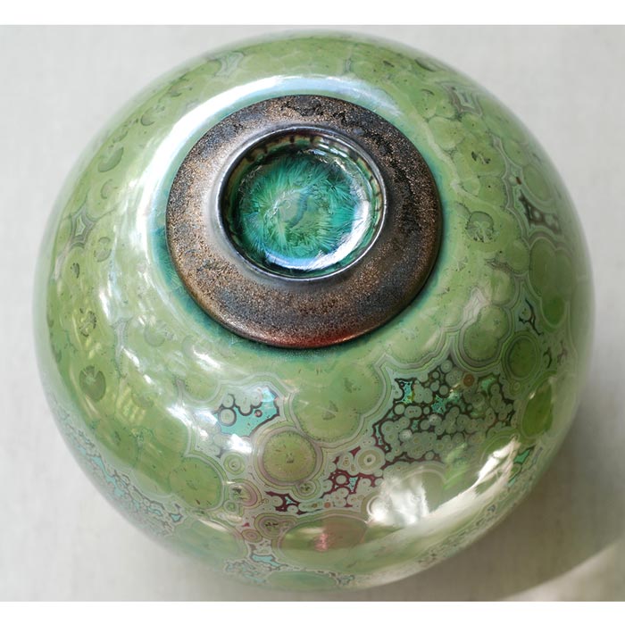 Jadeite Cremation Urn for Ashes - Adult Top View