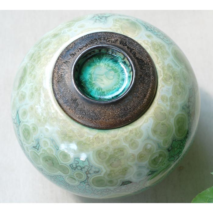 Jadeite Cremation Urn for Ashes - Adult Top View