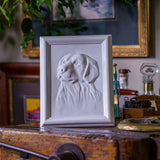    Labrador Dog Urn For Pet Ashes Front View Side Unit White
