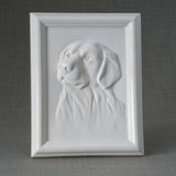       Labrador Pet Urn for Dogs Ashes White Front View