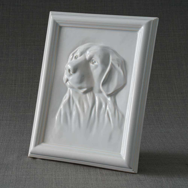 Labrador Pet Urn for Dogs Ashes White Left View