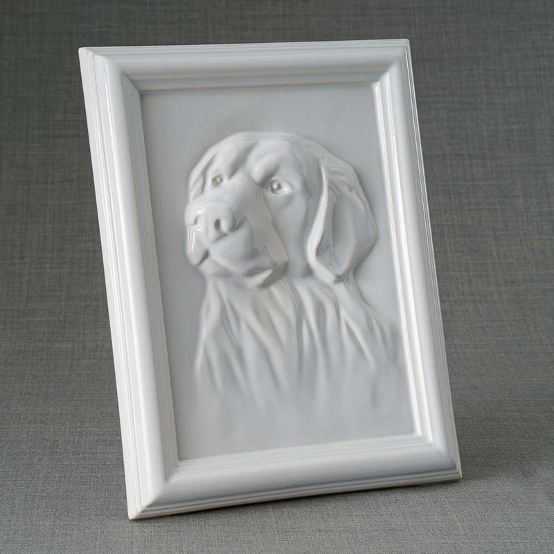 Labrador Dog Urn for Pet Ashes White Right View