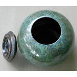 Larimar Cremation Urn for Ashes - Medium Lid Off Top View