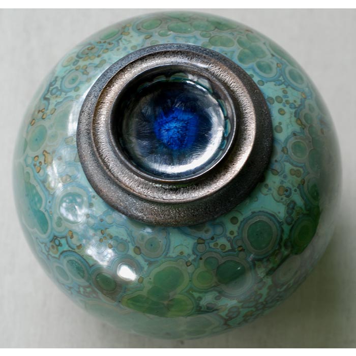 Larimar Cremation Urn for Ashes - Medium Top View