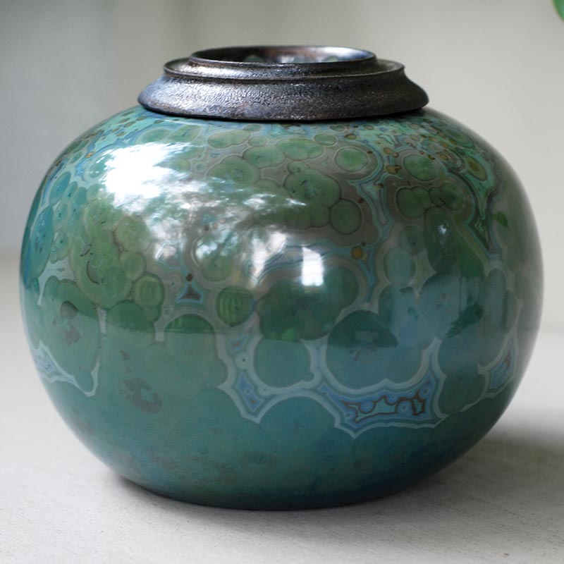 Larimar Cremation Urn for Ashes - Medium Right View