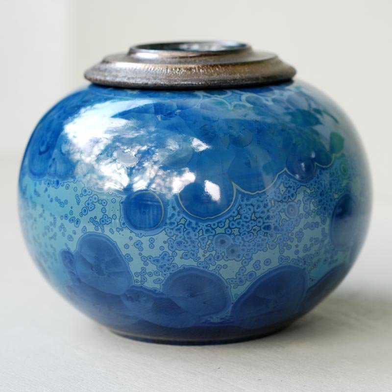 Lazuli Cremation Urn for Pets Ashes Left View