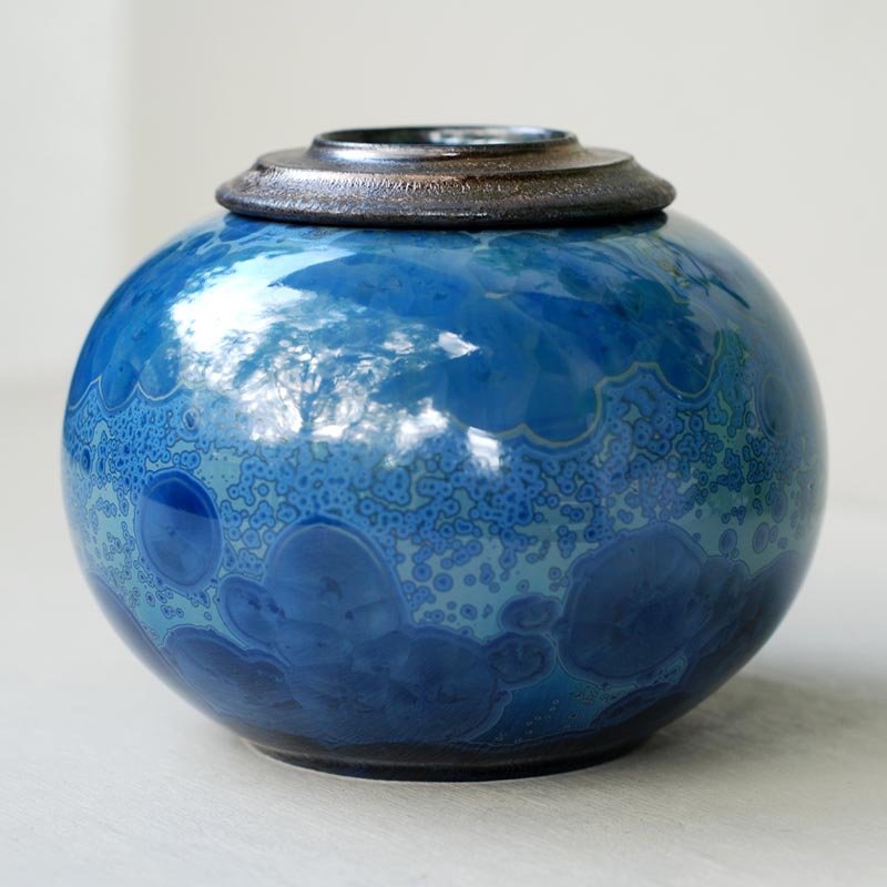Lazuli Cremation Urn for Pets Ashes Rear View