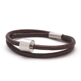 Leather Ashes Bracelet for men brown