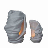 Light Cremation Urn and Ashes Keepsake Urn in White Turned Right