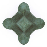Lotus Ashes Keepsake Urn in Green Bronze Top View