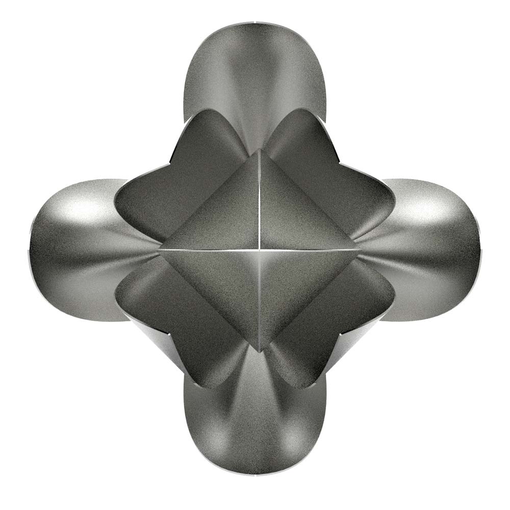 Lotus Cremation Urn for Ashes Companion in Stainless Steel Top View