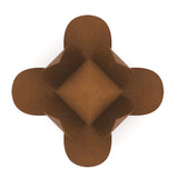 Lotus Cremation Urn for Ashes Pet in Corten Steel Top View