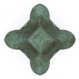 Lotus Cremation Urn for Ashes Pet in Green Bronze Top View