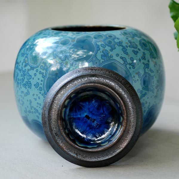 Marine Cremation Urn for Ashes - Medium Lid Off Front Facing