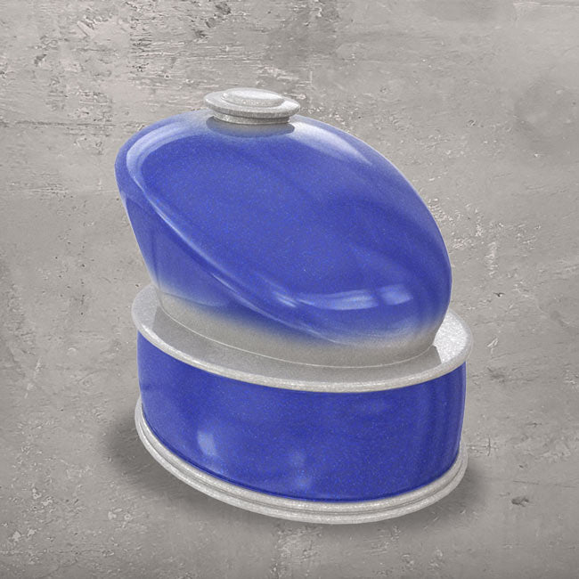 Motorcycle Fuel Tank Cremation Urn for Ashes Blue and White