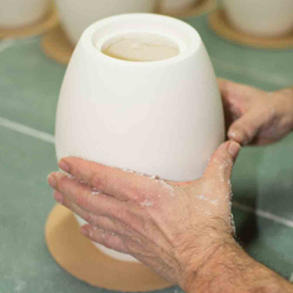 Oceanus Biodegradable Water Urn for Ashes in Salt for Water Burial Outside in Hands