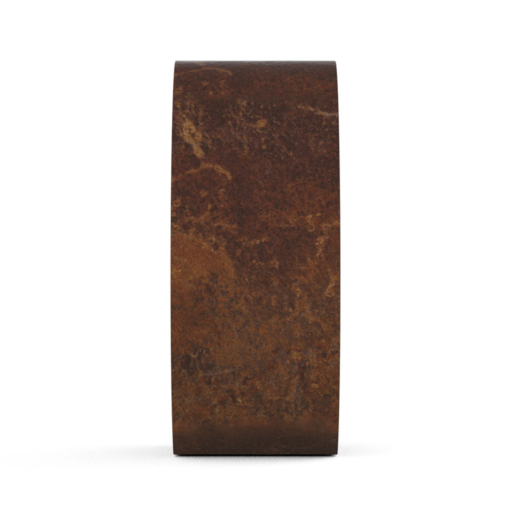Oval Ashes Keepsake Urn in Brown Bronze Side View